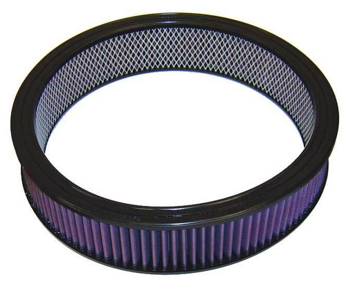 Air Filter Element - Round - 14 in Diameter - 3.063 in Tall - Wire Mesh Included - Reusable Cotton - Red - Universal - Each