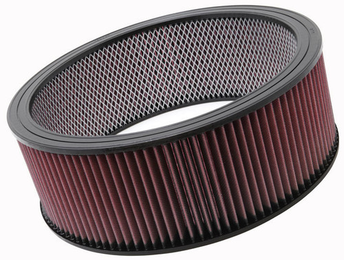 Air Filter Element - 14 in Diameter - 5 in Tall - Wire Mesh Included - Reusable Cotton - Red - Universal - Each Air Filter Element - 14 in Diameter - 5 in Tall - Wire Mesh Included - Reusable Cotton - Red - Universal - Each