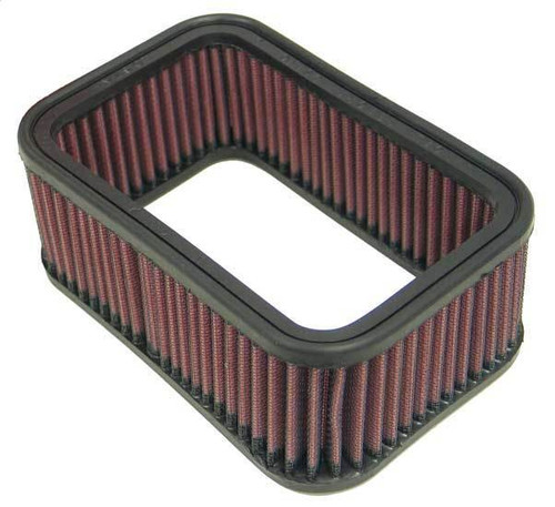 Air Filter Element - Rectangle - 6.75 x 4.5 in - 2.5 in Tall - Reusable Cotton - Red - Universal - Each