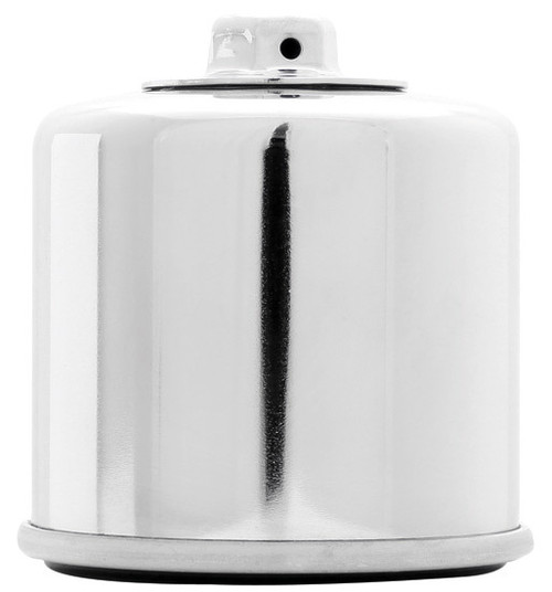 Oil Filter - Canister - Screw-On - 77 mm Tall - 20 mm x 1.00 Thread - Steel - Chrome - Various Applications - Each