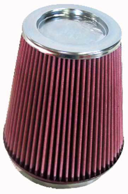 Air Filter Element - Clamp-On - Conical - 7.5 in Base - 5 in Top Diameter - 8 in Tall - 6 in Flange - Reusable Cotton - Red - Universal - Each Air Filter Element - Clamp-On - Conical - 7.5 in Base - 5 in Top Diameter - 8 in Tall - 6 in Flange - Reusable Cotton - Red - Universal - Each