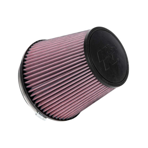 Air Filter Element - Clamp-On - Conical - 7.5 in Base - 5 in Top Diameter - 6.5 in Tall - 6 in Flange - Cotton - Red - Universal - Each