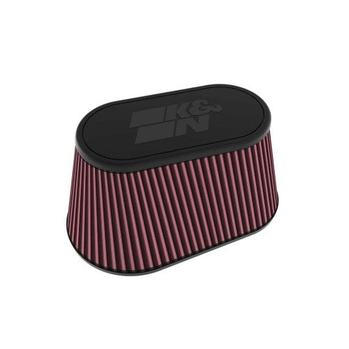 Air Filter Element - Clamp-On - Conical - 11.5 x 7 in Base - 9 x 4.5 in Top - 6 in Tall - 4.5 in Flange - Reusable Cotton - Red - Universal - Each
