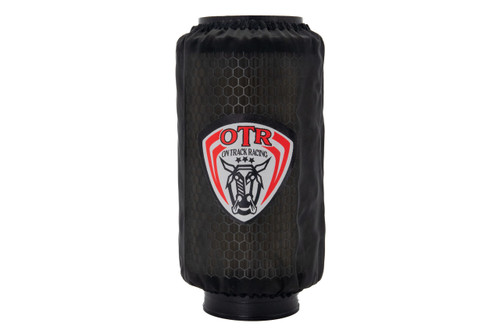 Air Filter Wrap - Round - 4 in Diameter - 8.28 in Tall - OTR Logo - Polyester - Black - Polaris Sportsman - Each