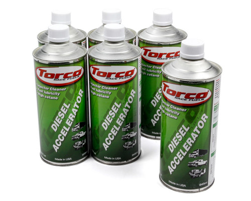 Fuel Additive - Diesel Accelerator - System Cleaner - Stabilizer - Corrosion Inhibitor - Cetane Booster - 32 oz Bottle - Diesel - Set of 6