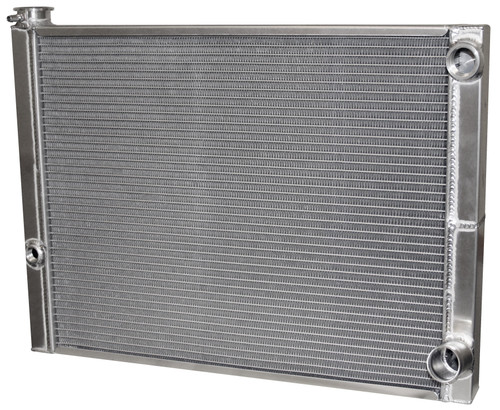Radiator - 26 in W x 19 in H x 1.5 in D - Passenger Side Inlet - Passenger Side Outlet - Aluminum - Natural - Each