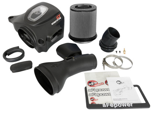 Air Induction System - Momentum GT - Reusable Dry Filter - Plastic - Black - Toyota V8 - Lexus LX570 2008-21 / Toyota Land Cruiser 2008-21 - Kit