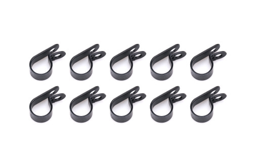 Line Clamp - Adel - 0.5 in ID - Nylon - Black - Set of 10