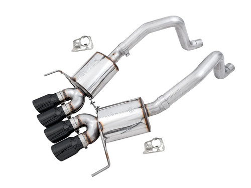 Exhaust System - Touring Edition - Axle-Back - 3 in Diameter - Dual Rear Exit - 4.5 in Black Tips - Stainless - Natural - 6.2 L - Chevy Corvette 2014-19 - Kit