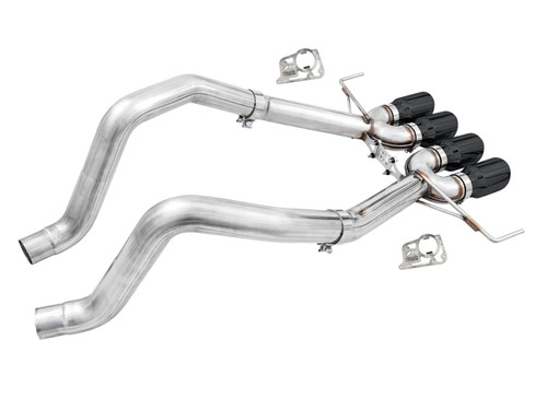 Exhaust System - Track Edition - Axle-Back - 3 in Diameter - Dual Rear Exit - 4.5 in Black Tips - Stainless - Natural - 6.2 L - Chevy Corvette 2014-19 - Kit
