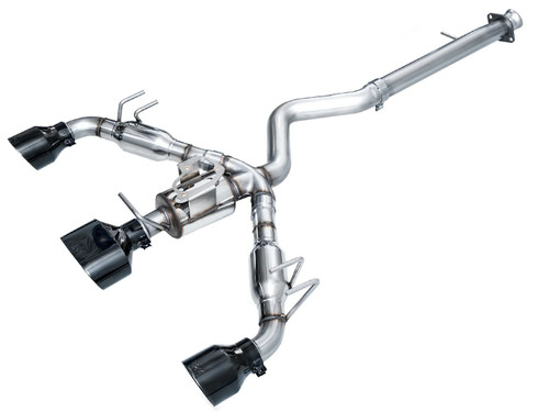 Exhaust System - Track Edition - Cat-Back - 2-1/2 in Diameter - Triple Rear Exit - Dual 5 in / Single 8 x 4.5 in Black Tips - Stainless - Natural - 1.6 L - Toyota GR Corolla 2023-25 - Kit