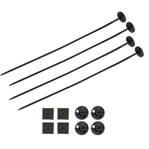Electric Fan Mount Kit - Push Through - Nylon - Black - Set of 4
