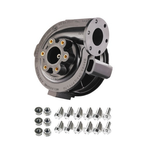Water Pump - EWP80 - Electric - Remote Mount - 23.8 GPM - Aluminum - Black Anodized - Universal - Each Water Pump - EWP80 - Electric - Remote Mount - 23.8 GPM - Aluminum - Black Anodized - Universal - Each