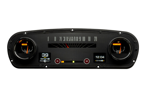 Gauge Kit - RTX Series - Analog - Fuel Level / Oil Pressure / Speedometer / Voltmeter / Water Temperature / Tachometer - Black Face - Ford Fullsize Truck 1965-66 - Kit Gauge Kit - RTX Series - Analog - Fuel Level / Oil Pressure / Speedometer / Voltmeter / Water Temperature / Tachometer - Black Face - Ford Fullsize Truck 1965-66 - Kit