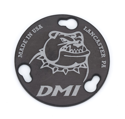 Drive Flange Dust Cover - Bolt-On - DMI Logo - Aluminum - Black Anodized - Each Drive Flange Dust Cover - Bolt-On - DMI Logo - Aluminum - Black Anodized - Each
