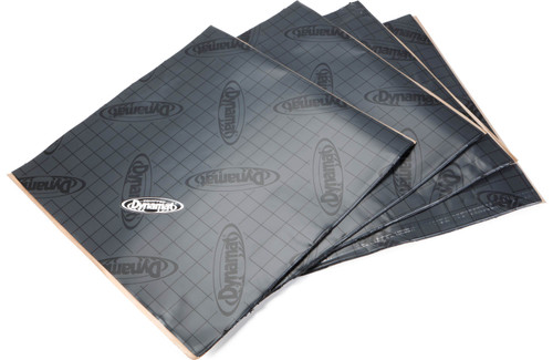 Sound Barrier - ProX - 18 x 18 in Sheet - Self Adhesive Backing - Aluminum / Rubber - Black / Silver - Set of 4 Sound Barrier - ProX - 18 x 18 in Sheet - Self Adhesive Backing - Aluminum / Rubber - Black / Silver - Set of 4