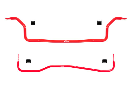 Sway Bar - Anti-Roll - Front / Rear - 28 mm Diameter Front - 17 mm Diameter Rear - Polyurethane Bushings - Steel - Red Powder Coat - Lexus IS300 2001-05 - Kit