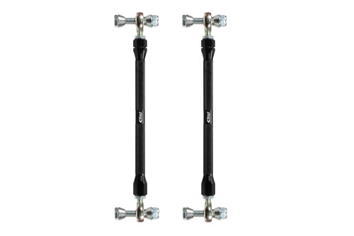 End Link - Front - Adjustable - Aluminum / Chromoly - Black Anodized / Zinc Oxide - Honda Civic 2016-21 - Pair