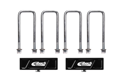 Leaf Spring Block - 1.5 in Height - Hardware / U-Bolts - Aluminum - Black Anodized - Kit Leaf Spring Block - 1.5 in Height - Hardware / U-Bolts - Aluminum - Black Anodized - Kit