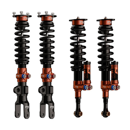 Coil-Over Conversion Kit - 2.0 Factory Race Series - Monotube - Double Adjustable - Aluminum - Black / Orange Anodized - Dodge Challenger / Charger 2011-23 - Kit