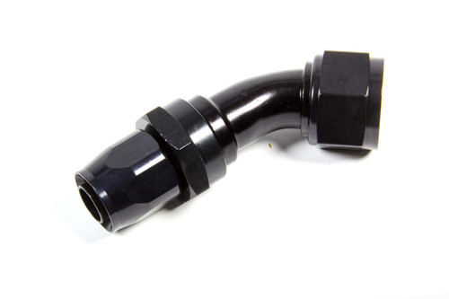 Fitting - Hose End - 2000 Series Pro-Flow - 45 Degree - 12 AN Hose to 16 AN Female - Aluminum - Black Anodized - Each Fitting - Hose End - 2000 Series Pro-Flow - 45 Degree - 12 AN Hose to 16 AN Female - Aluminum - Black Anodized - Each