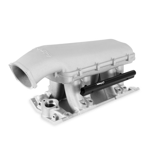 Intake Manifold - Hi-Ram EFI - 105 mm Throttle Body Flange - Fuel Rails Included - Multi Port - Rectangle Port - Aluminum - Natural - Small Block Chevy - Kit