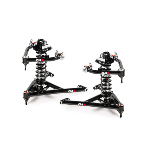 Front Suspension Kit - Double Adjustable - Brackets / Control Arms / Hardware / Coilovers - Steel - Black Powder Coat - GM Fullsize Truck 1999-2006 - Kit