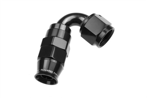 Fitting - Hose End - 1220 Series - 120 Degree - 4 AN PTFE to 4 AN Female - Swivel - Aluminum - Black - Anodized - Each