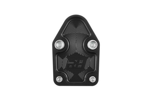 Fuel Pump Block Off Plate - 4810 Series - Aluminum - Black Anodized - Small Block Chevy - Each Fuel Pump Block Off Plate - 4810 Series - Aluminum - Black Anodized - Small Block Chevy - Each