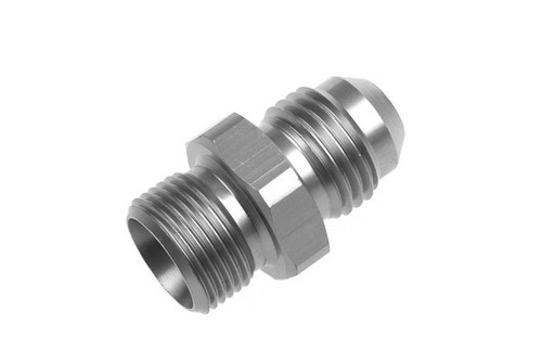 Fitting - Adapter - 5000 Series - Straight - 6 AN Male to 9/16-24 in Inverted Flare Male - Aluminum - Clear Anodized - Each