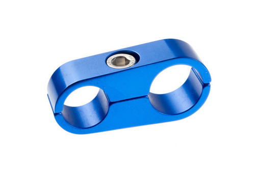 Hose / Tube Separators - 730 Series - 6 AN / 8 AN Holes - Aluminum - Blue Anodized - Each Hose / Tube Separators - 730 Series - 6 AN / 8 AN Holes - Aluminum - Blue Anodized - Each
