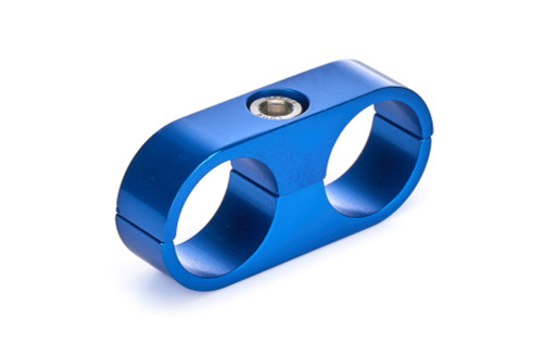 Hose / Tube Separators - 730 Series - Two 10 AN Holes - Aluminum - Blue Anodized - Each Hose / Tube Separators - 730 Series - Two 10 AN Holes - Aluminum - Blue Anodized - Each