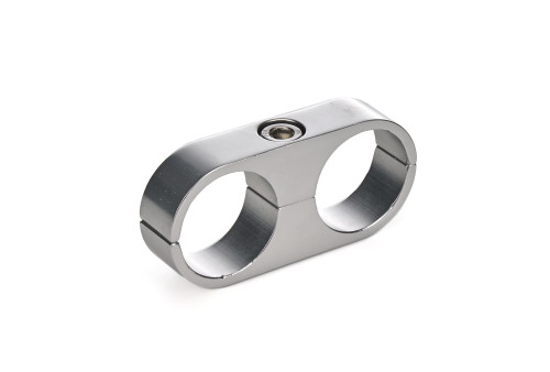 Hose / Tube Separators - 730 Series - Two 12 AN Holes - Aluminum - Clear Anodized - Each