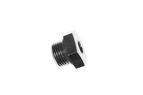 Fitting - Bushing - 8148 Series - Straight - 12 AN Male O-Ring to 1/8 in NPT Female - Aluminum - Black Anodized - Each
