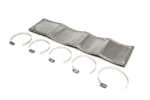 Exhaust Heat Shield - 6 x 24 in - Clamp-On - Stainless - Silver - Up to 3 in Tubing - Kit Exhaust Heat Shield - 6 x 24 in - Clamp-On - Stainless - Silver - Up to 3 in Tubing - Kit