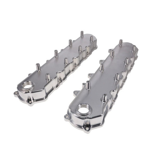 Valve Cover - 2.7 in Tall - Baffled - Coil Mounts - Aluminum - Natural - GM GenV LT-Series - Pair