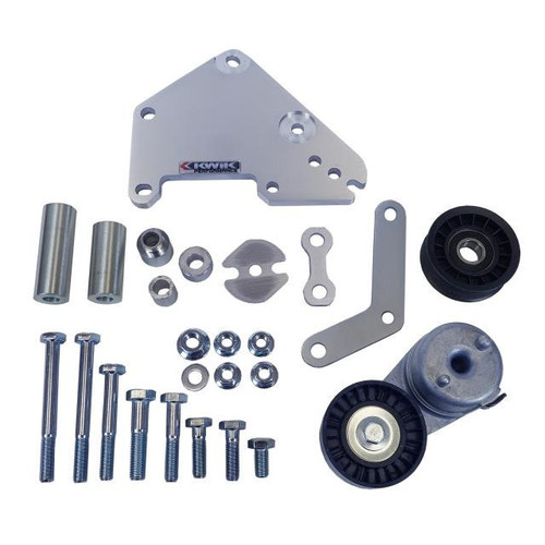 Air Conditioning Bracket - Top Mount - Passenger Side - Aluminum - Brushed - Sanden 709 - GM LS-Series - Kit Air Conditioning Bracket - Top Mount - Passenger Side - Aluminum - Brushed - Sanden 709 - GM LS-Series - Kit