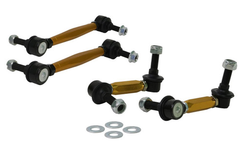 End Link - Front / Rear - Adjustable - Aluminum / Rubber - Gold Anodized / Black - Ford Mustang 2015-25 - Kit