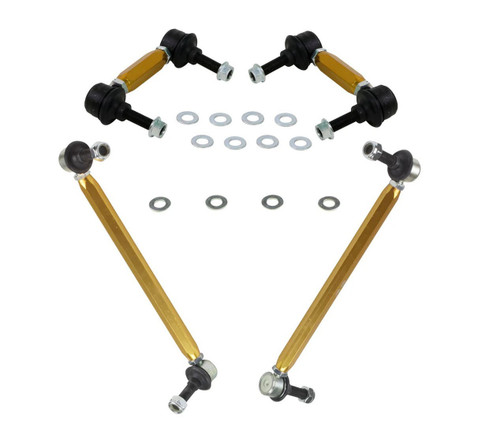 End Link - Front / Rear - Adjustable - Aluminum / Rubber - Gold Anodized / Black - Ford Focus 2013-18 - Kit End Link - Front / Rear - Adjustable - Aluminum / Rubber - Gold Anodized / Black - Ford Focus 2013-18 - Kit