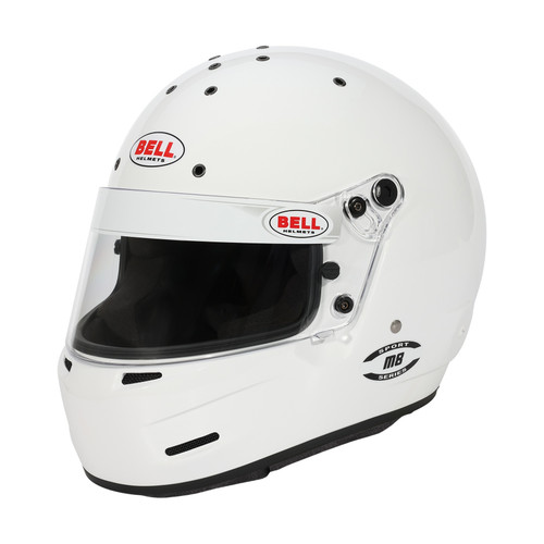 Helmet - M8 - Full Face - Snell SA2025 - Head and Neck Support Ready - Composite - White - Small - Each
