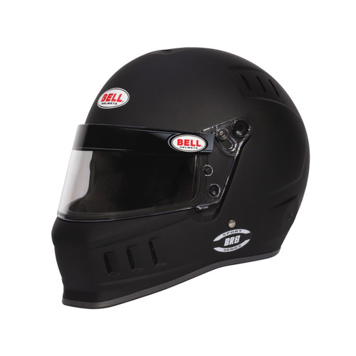 Helmet - BR8 - Snell SA2025 - Head and Neck Support Ready - Flat Black - Large - Each