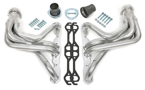 Headers - Elite Ultra-Duty - 1.625 in Primary - 3 in Collector - Gaskets / Hardware Included - Steel - Silver Ceramic - Small Block Chevy - GM Fullsize SUV / Truck 1967-91 - Pair Headers - Elite Ultra-Duty - 1.625 in Primary - 3 in Collector - Gaskets / Hardware Included - Steel - Silver Ceramic - Small Block Chevy - GM Fullsize SUV / Truck 1967-91 - Pair