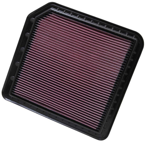 Air Filter Element - Panel - 13.25 x 12.438 in - 1 in Tall - Reusable Cotton - Red - Nissan V8 - Nissan Fullsize SUV 2012-20 - Each