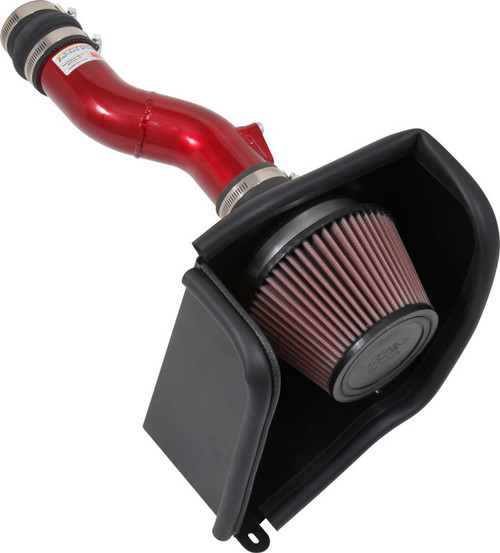 Air Induction System - Reusable Oiled Filter - Aluminum - Red Powder Coat - Honda 4-Cylinder - Honda Civic 2017-20 - Kit