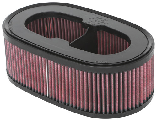 Air Filter Element - Oval - 13.75 x 8.125 in - 4.938 in Tall - Reusable Cotton - Red - Chevy Corvette 2020-26 - Each Air Filter Element - Oval - 13.75 x 8.125 in - 4.938 in Tall - Reusable Cotton - Red - Chevy Corvette 2020-26 - Each