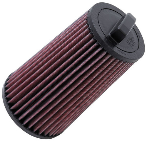 Air Filter Element - Conical - 5 in Base - 3.75 in Top OD - 9.625 in Tall - Reusable Cotton - Red - Various Mercedes-Benz Applications - Each