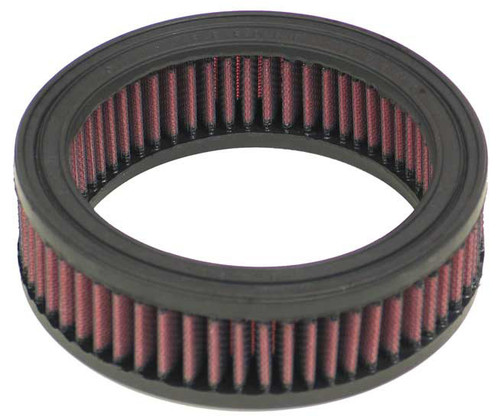 Air Filter Element - Round - 6.063 in Diameter - 1.875 in Tall - Reusable Cotton - Red - Various Harley Davidson / Austin Applications - Each