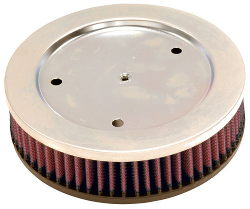 Air Filter Element - Round - 7 in Diameter - 1.938 in Tall - Reusable Cotton - Red - Harley Davidson Screamin Eagle 1984-2000 - Each Air Filter Element - Round - 7 in Diameter - 1.938 in Tall - Reusable Cotton - Red - Harley Davidson Screamin Eagle 1984-2000 - Each