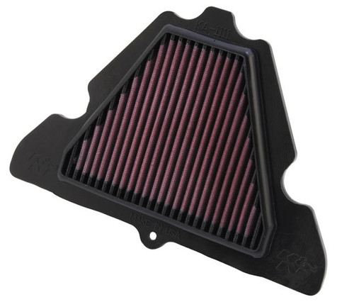 Air Filter Element - Panel - 10.75 x 7.156 in - 0.875 in Tall - Reusable Cotton - Red - Kawasaki KLZ1000 Versys 2011-25 - Each