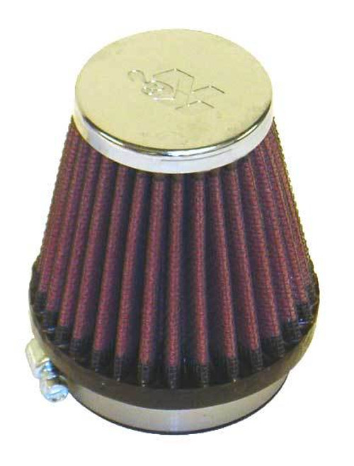 Air Filter Element - Conical - Clamp-On - 3 in Base - 2 in Top - 3 in Tall - 2.125 in Flange - Reusable Cotton - Red - Universal - Each Air Filter Element - Conical - Clamp-On - 3 in Base - 2 in Top - 3 in Tall - 2.125 in Flange - Reusable Cotton - Red - Universal - Each